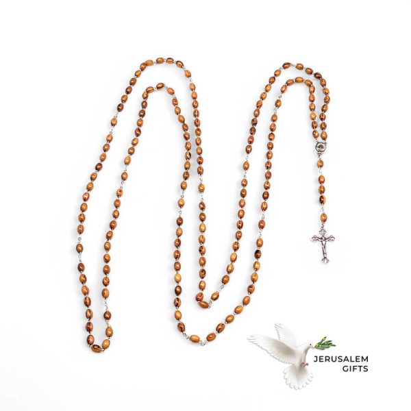 15 Decade Rosary, Wooden Beads from Holy Land, Wall Hanging