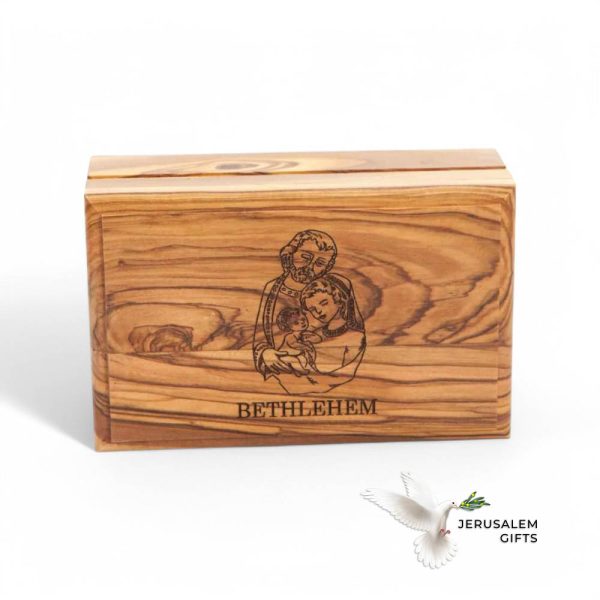 Holy Family Wooden Rosary Holder