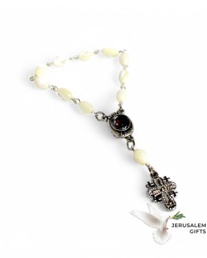 Mother of Pearl 6 x 9mm Finger Rosary